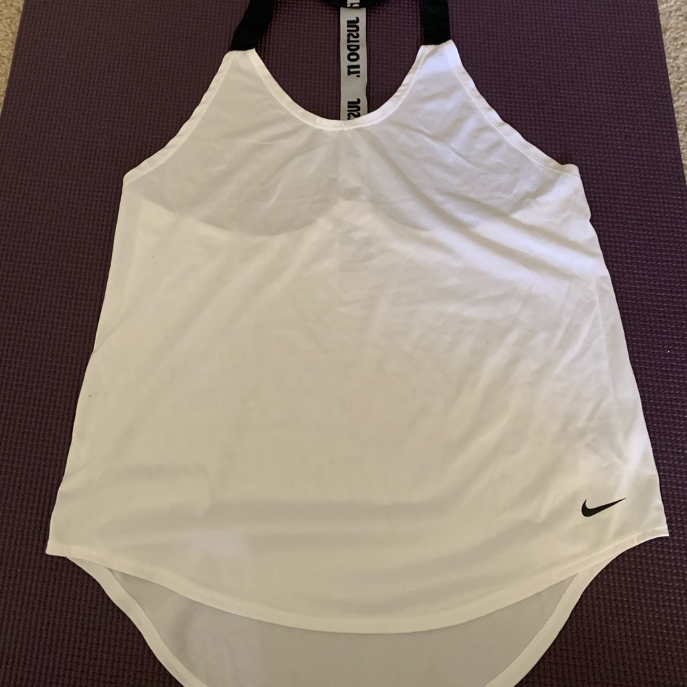 White Racer Back Dri-Fit Nike Tank size M and S
